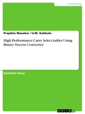 cover image of High Performance Carry Select Adder Using Binary Excess Converter